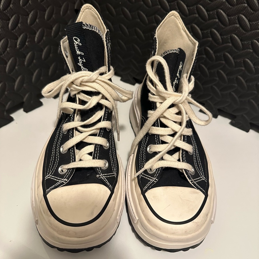 Converse Black and White Platform Sneakers